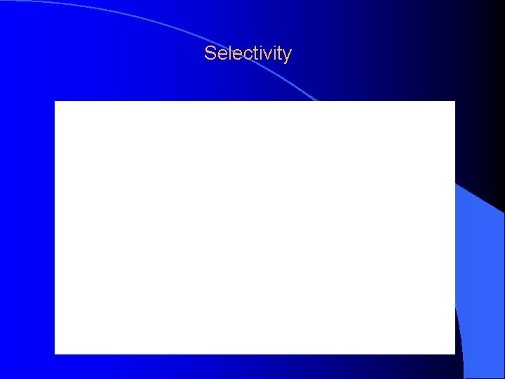 Selectivity – Selectivity 