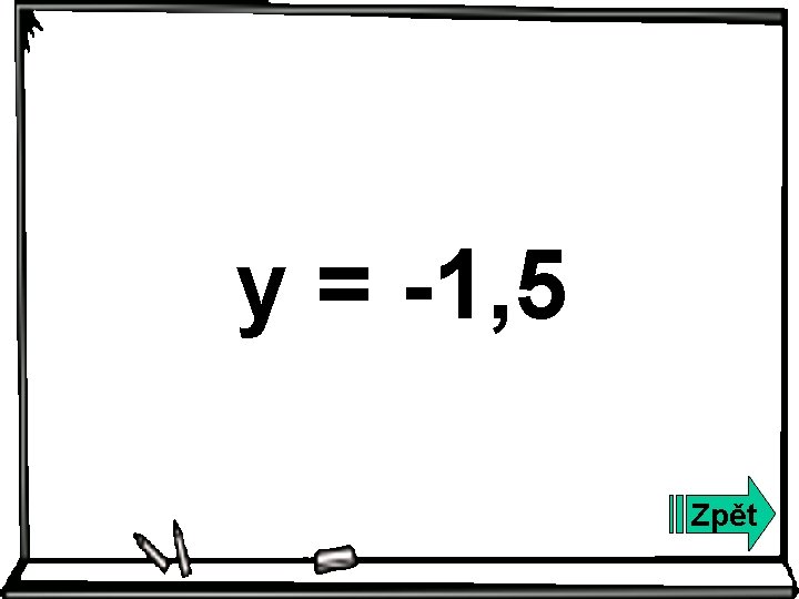 y = -1, 5 Zpět 
