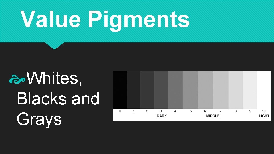 Value Pigments Whites, Blacks and Grays 