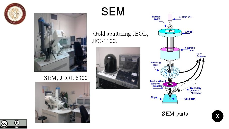 SEM Gold sputtering JEOL, JFC-1100. SEM, JEOL 6300 SEM parts X 