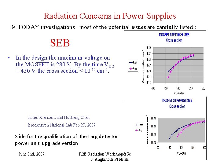 Radiation Concerns in Power Supplies Ø TODAY investigations : most of the potential issues