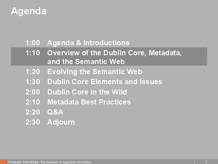 Agenda 1: 00 1: 10 1: 20 1: 30 2: 00 2: 10 2: