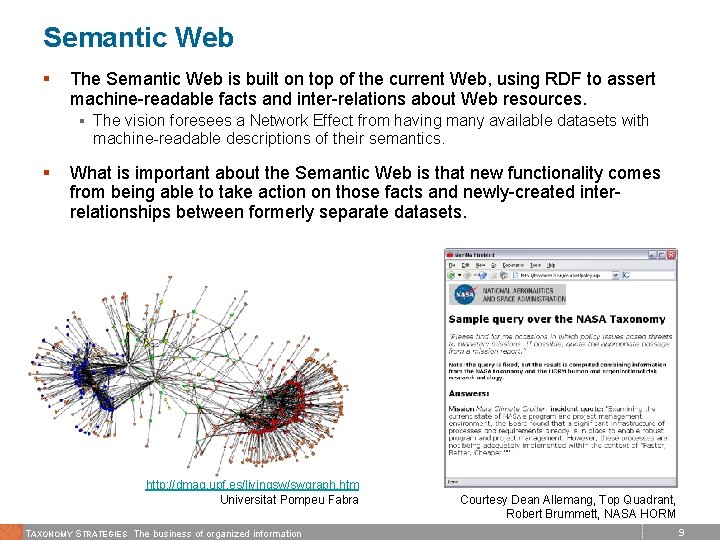 Semantic Web § The Semantic Web is built on top of the current Web,