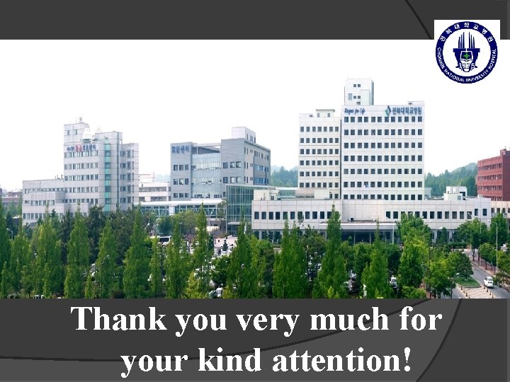 Thank you very much for your kind attention! 