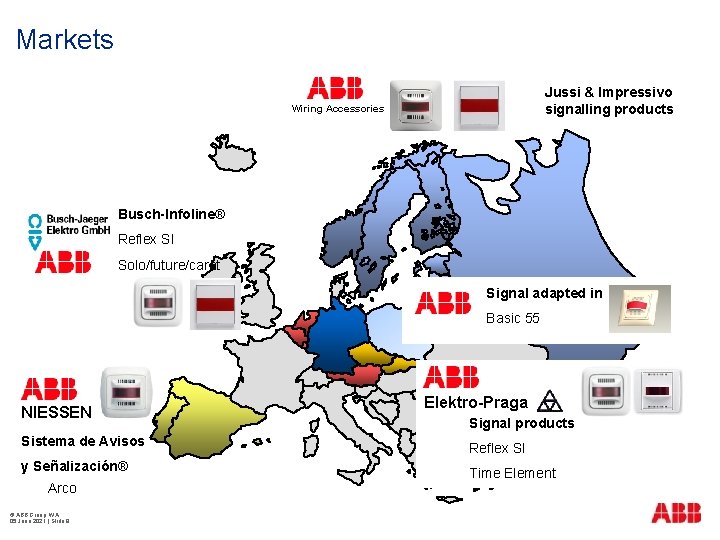 Markets Jussi & Impressivo signalling products Wiring Accessories Busch-Infoline® Reflex SI Solo/future/carat Signal adapted