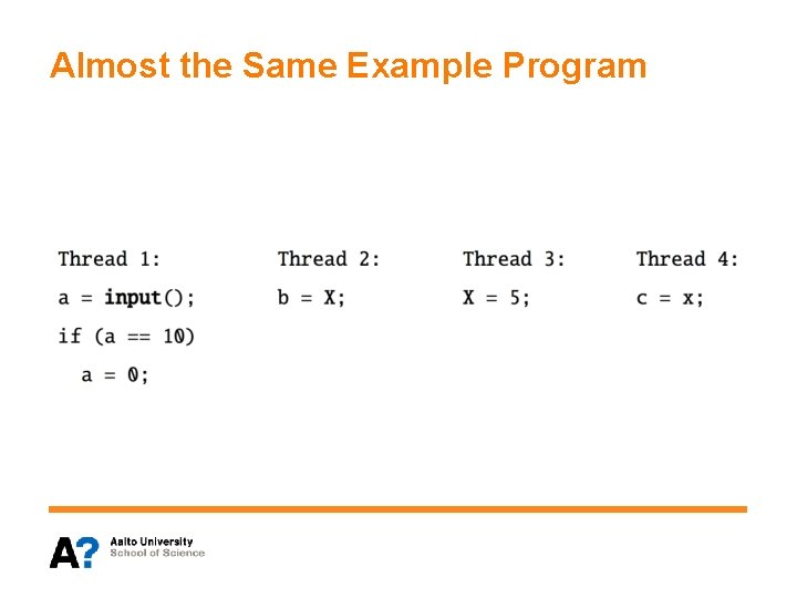 Almost the Same Example Program 