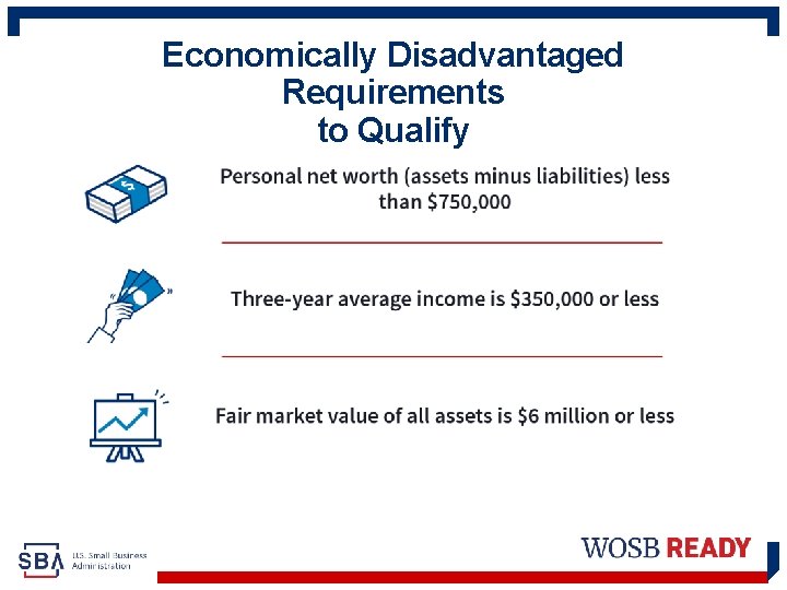 Economically Disadvantaged Requirements to Qualify 