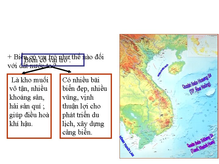 + Biển có vai trò như có vai trò : thế nào đối với