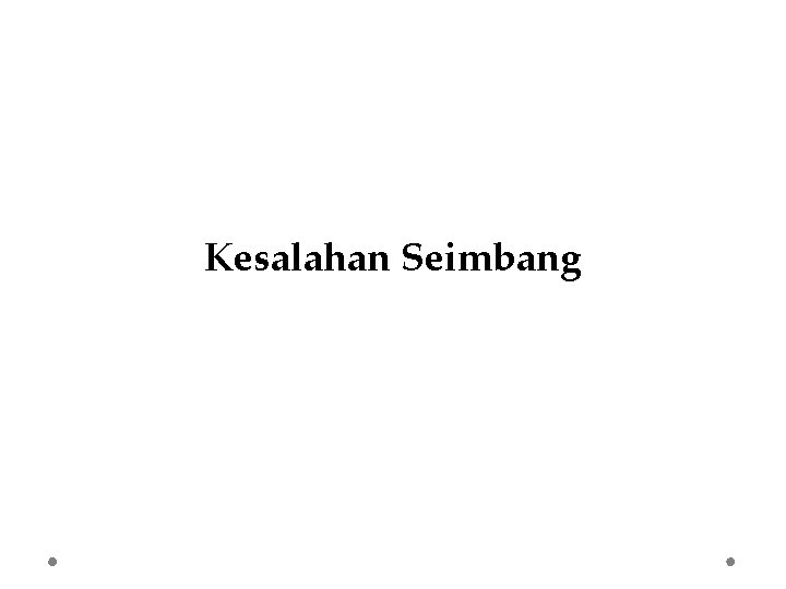 Kesalahan Seimbang 