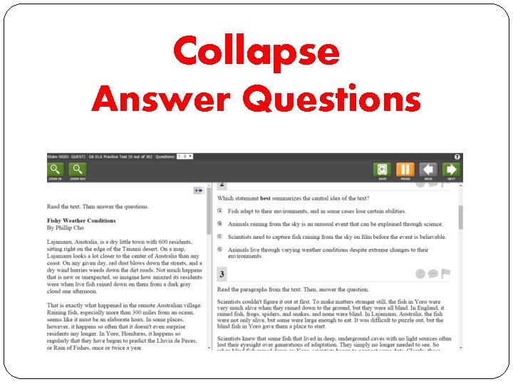 Collapse Answer Questions 