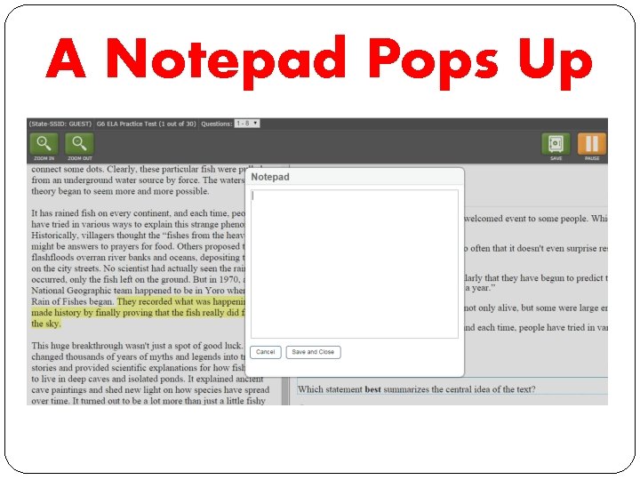 A Notepad Pops Up 