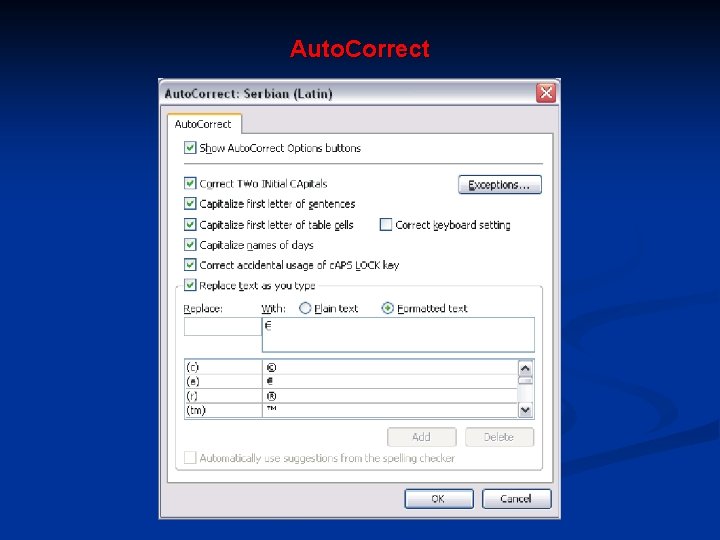 Auto. Correct 