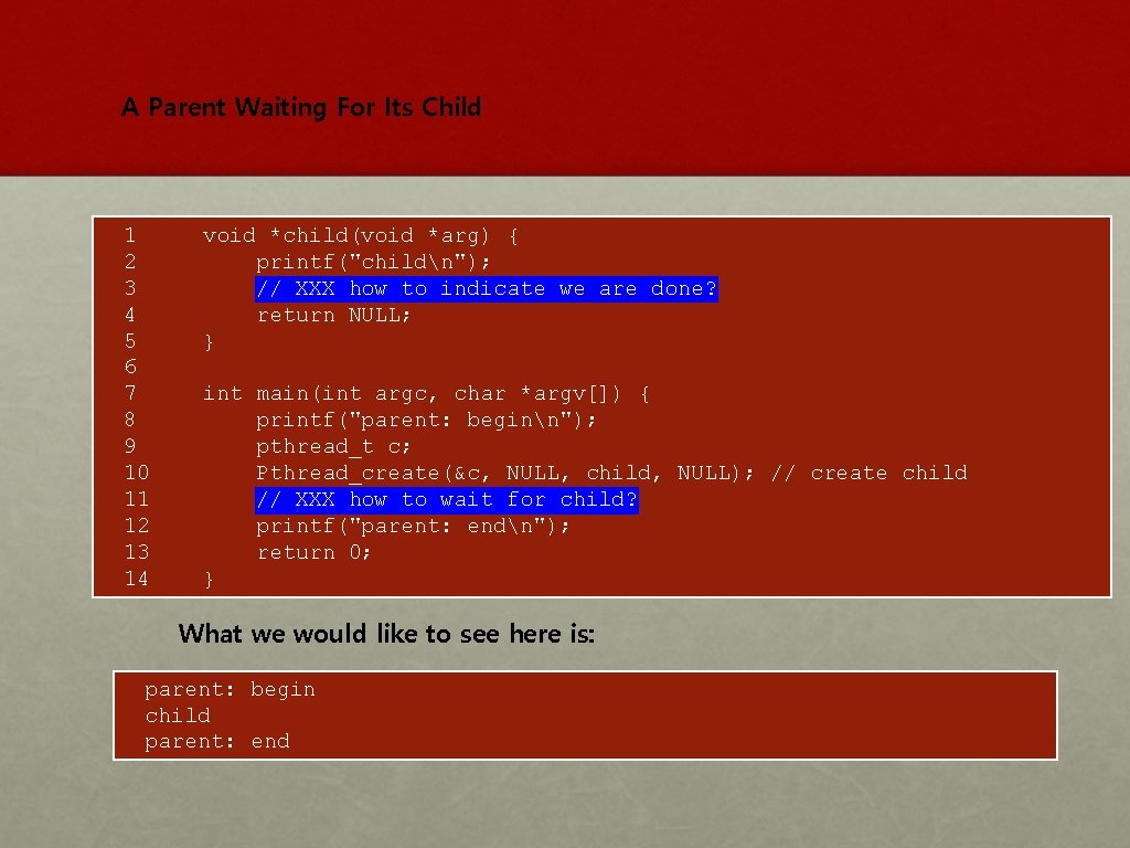 A Parent Waiting For Its Child 1 2 3 4 5 6 7 8