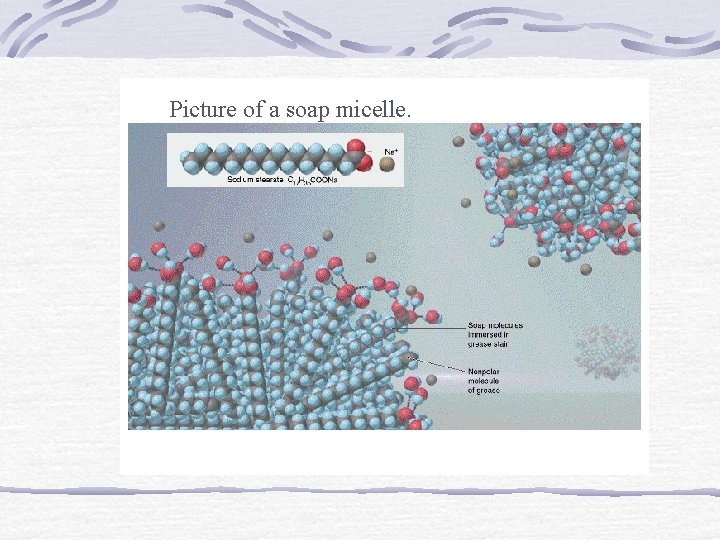 Picture of a soap micelle. 