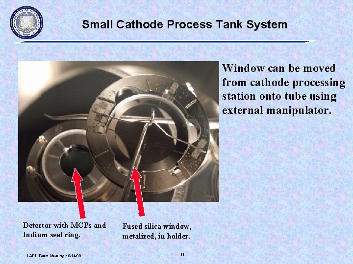 Small Cathode Process Tank System Window can be moved from cathode processing station onto