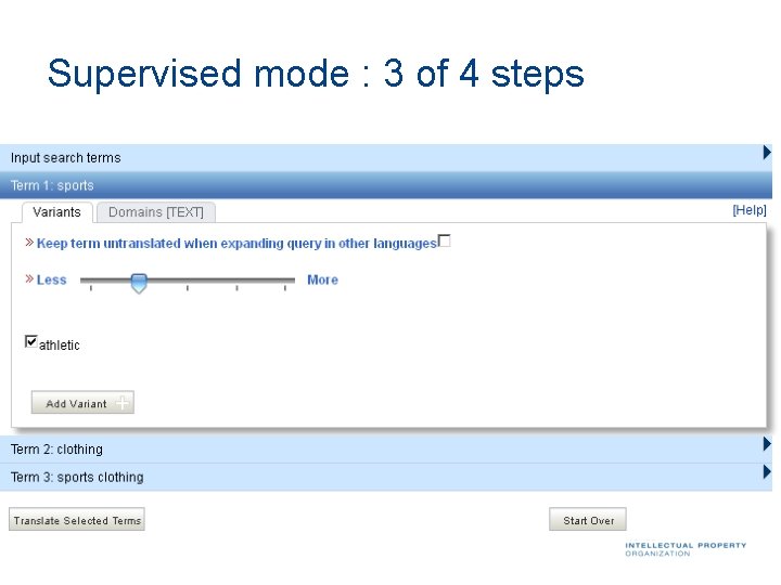 Supervised mode : 3 of 4 steps 