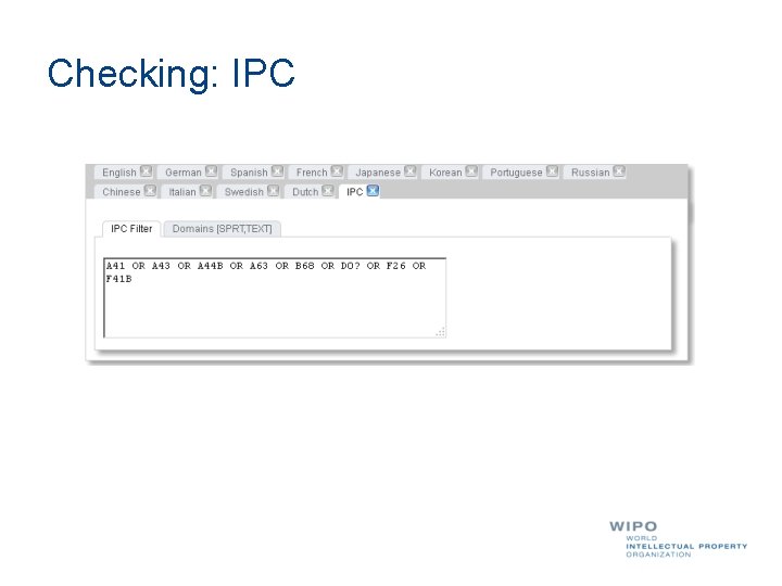Checking: IPC 