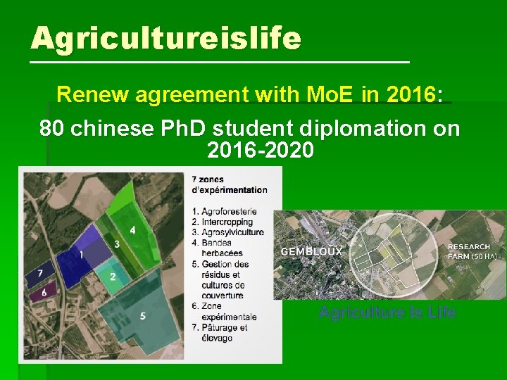 Agricultureislife Renew agreement with Mo. E in 2016: 80 chinese Ph. D student diplomation