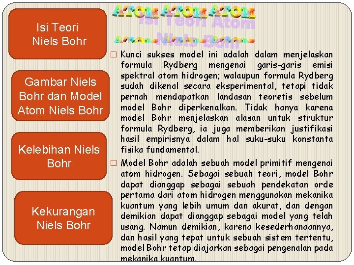 Isi Teori Niels Bohr Gambar Niels Bohr dan Model Atom Niels Bohr Kelebihan Niels