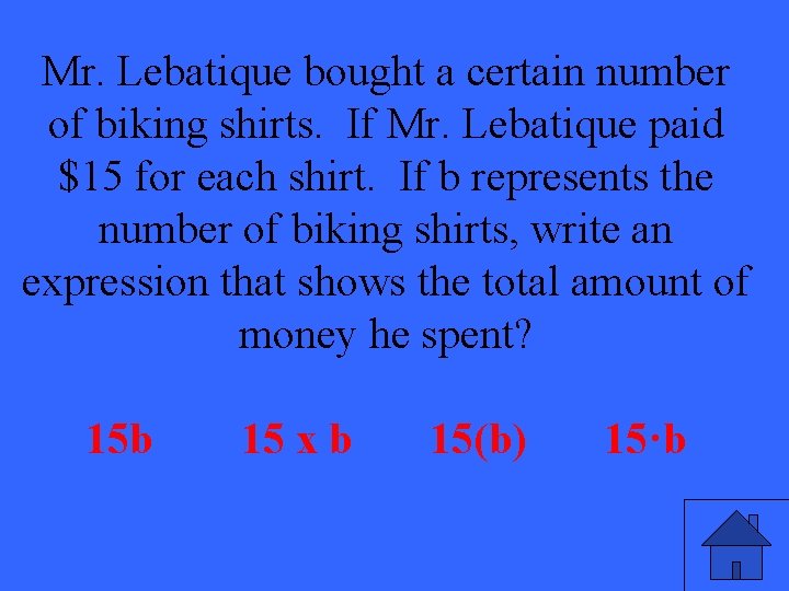 Mr. Lebatique bought a certain number of biking shirts. If Mr. Lebatique paid $15