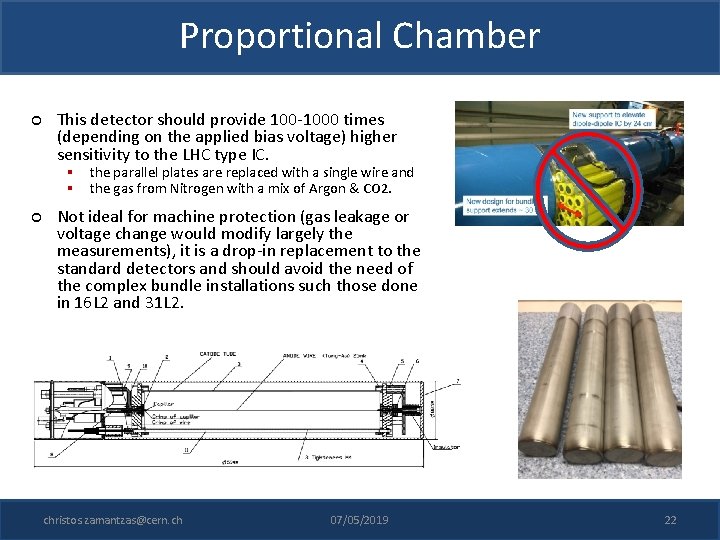 Proportional Chamber This detector should provide 100 -1000 times (depending on the applied bias