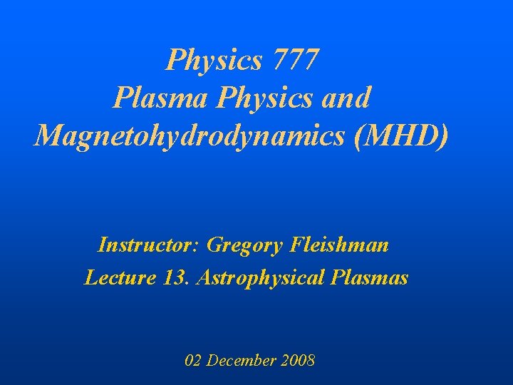 plasma physics homework solutions