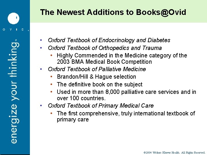 The Newest Additions to Books@Ovid • Oxford Textbook of Endocrinology and Diabetes • Oxford