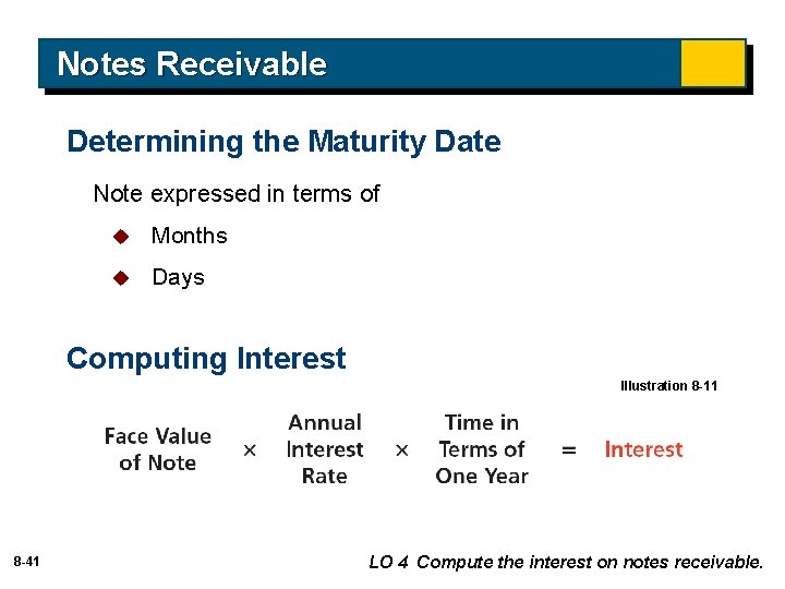 Notes Receivable Determining the Maturity Date Note expressed in terms of u Months u