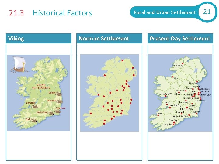 21. 3 Historical Factors Viking settlement in Ireland occurred between 795– 1169 AD. Rural