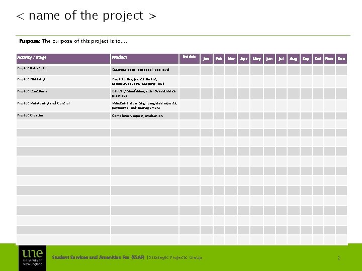 < name of the project > Purpose: The purpose of this project is to….