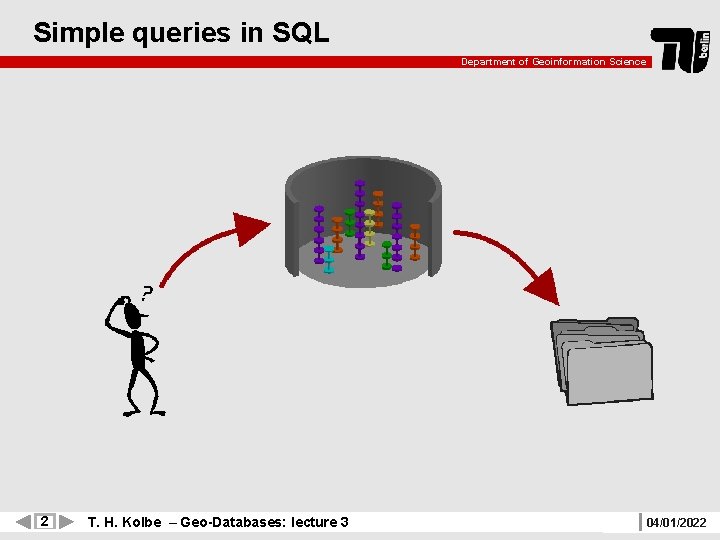 Simple queries in SQL Department of Geoinformation Science 2 T. H. Kolbe – Geo-Databases: