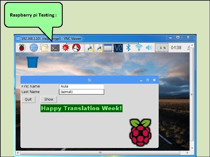Raspberry pi Testing : 