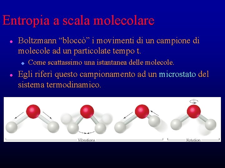 Entropia a scala molecolare l Boltzmann “bloccò” i movimenti di un campione di molecole