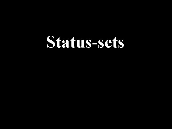 Status-sets 