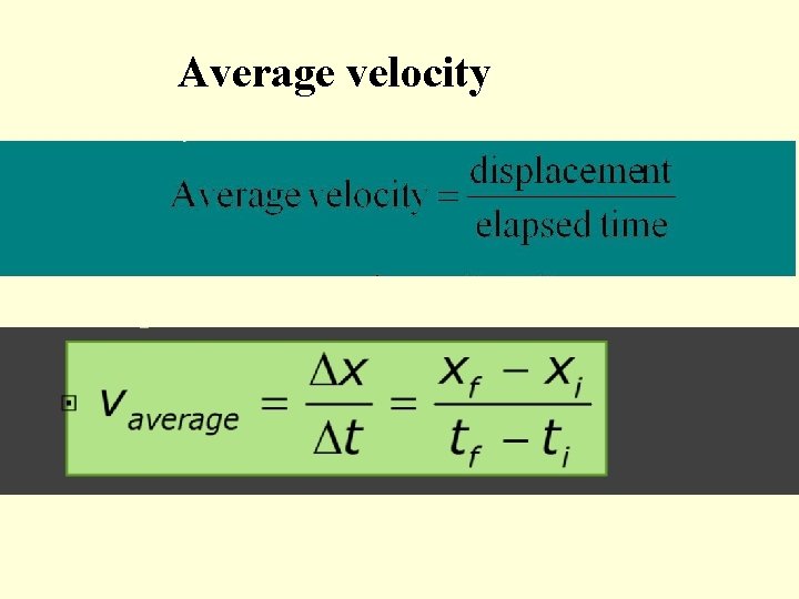 Average velocity 