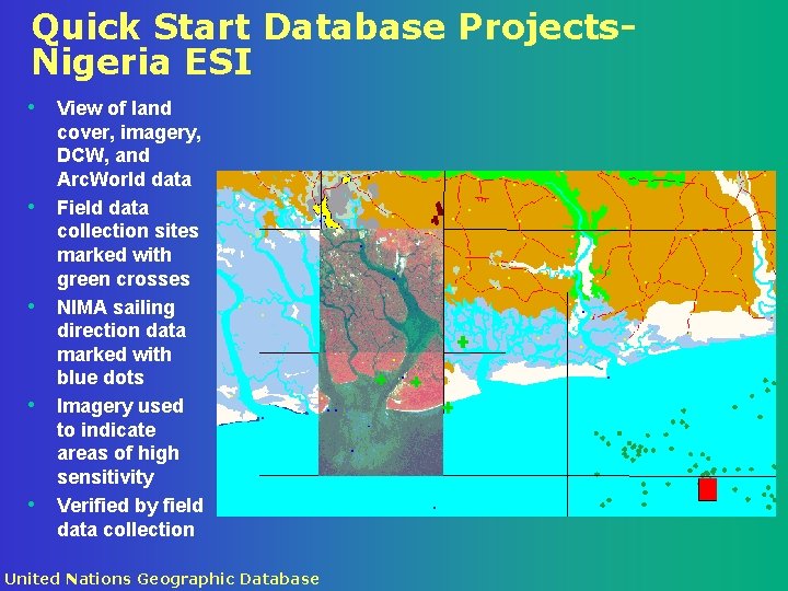 Quick Start Database Projects. Nigeria ESI • View of land • • cover, imagery,