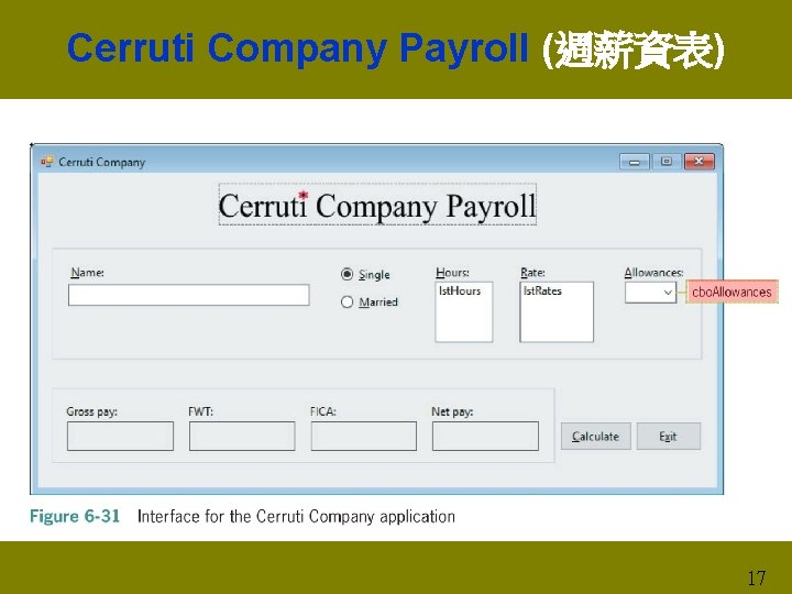 Cerruti Company Payroll (週薪資表) 17 