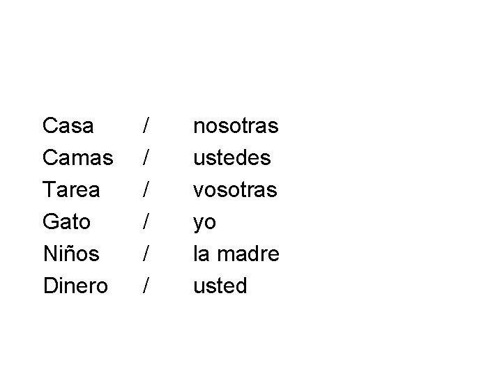 Casa Camas Tarea Gato Niños Dinero / / / nosotras ustedes vosotras yo la