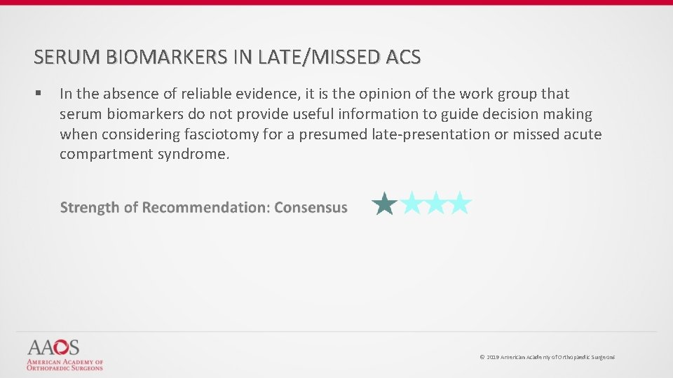 SERUM BIOMARKERS IN LATE/MISSED ACS § In the absence of reliable evidence, it is
