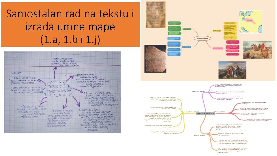 Samostalan rad na tekstu i izrada umne mape (1. a, 1. b i 1.