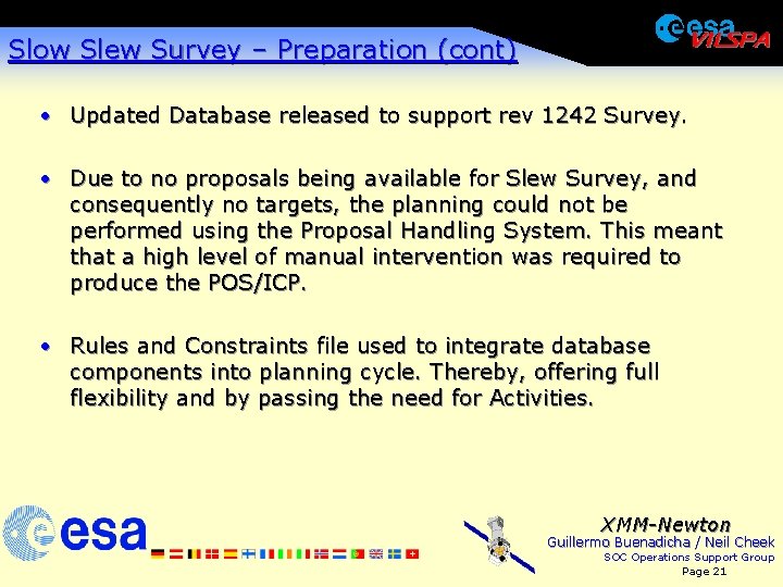 Slow Slew Survey – Preparation (cont) · Updated Database released to support rev 1242