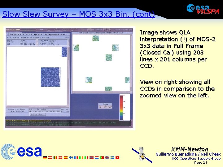 Slow Slew Survey – MOS 3 x 3 Bin. (cont) Image shows QLA interpretation