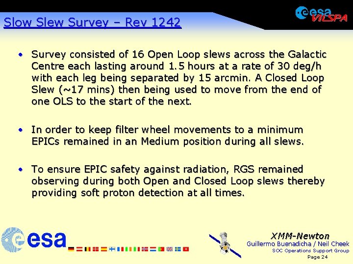 Slow Slew Survey – Rev 1242 · Survey consisted of 16 Open Loop slews