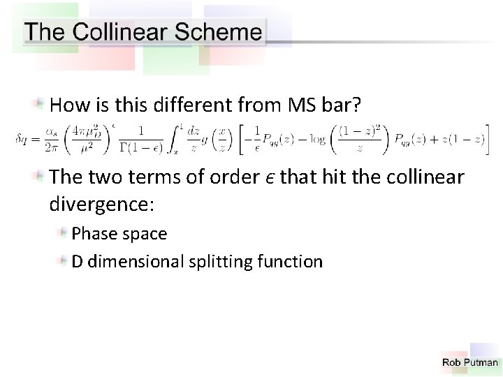 How is this different from MS bar? The two terms of order Є that