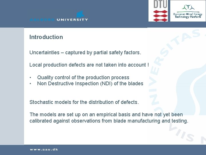 Distribution of Defects in Wind Turbine Blades Reliability
