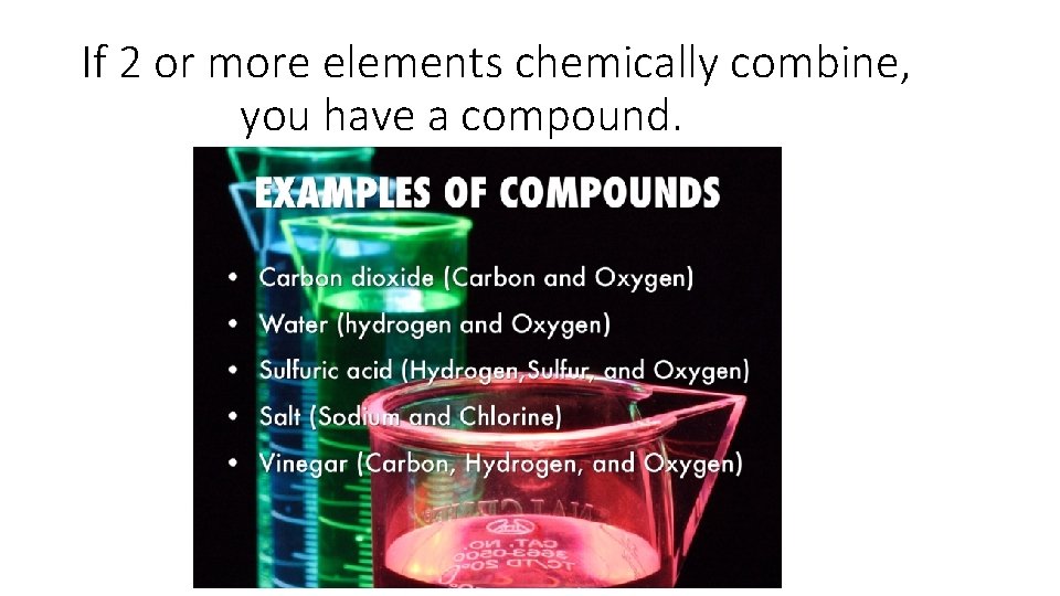 If 2 or more elements chemically combine, you have a compound. 