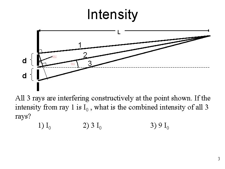 Youngs Double Slit Review L d Path length