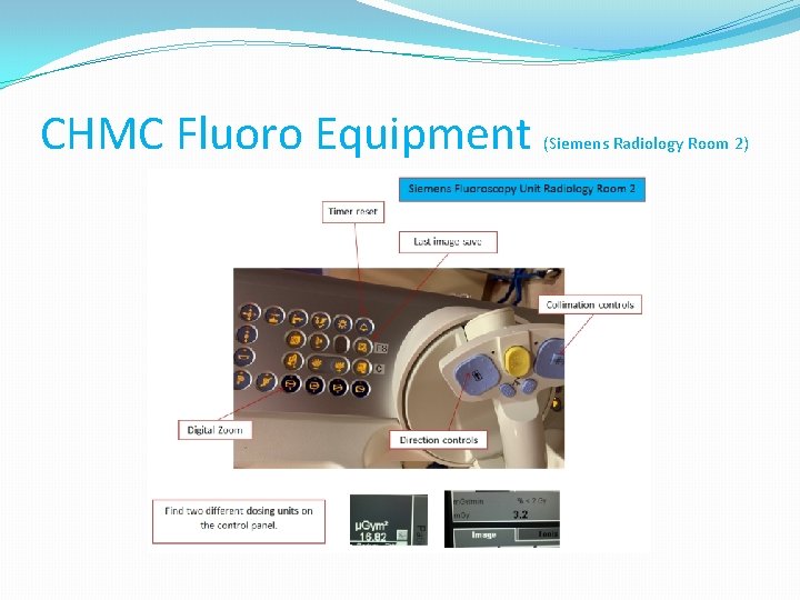 CHMC Fluoro Equipment (Siemens Radiology Room 2) 