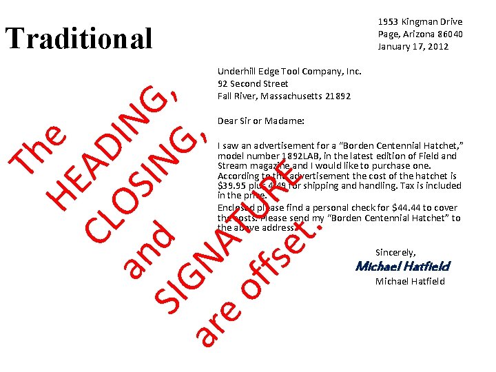 1953 Kingman Drive Page, Arizona 86040 January 17, 2012 Traditional Th HE e CL