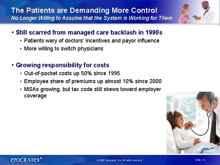 The Patients are Demanding More Control No Longer Willing to Assume that the System